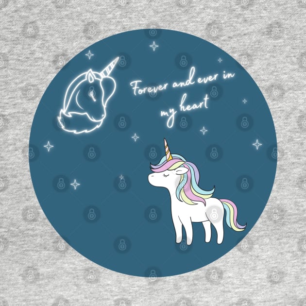 Unicorn raised to heaven, forever in my heart by RomArte